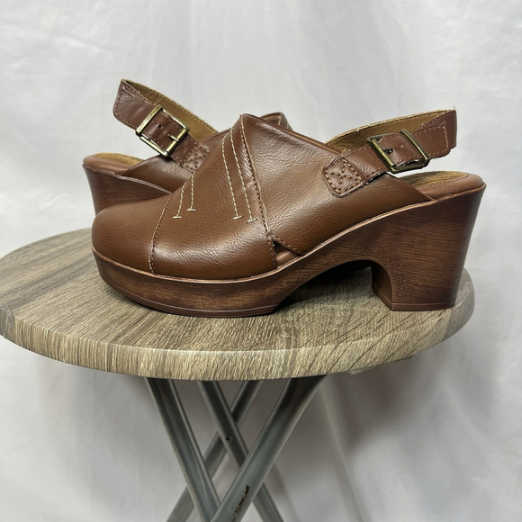 BOC Born Women’s Clog Mule Strap Back Brown 9M Sandals Boho Casual Workwear - Picture 7 of 11